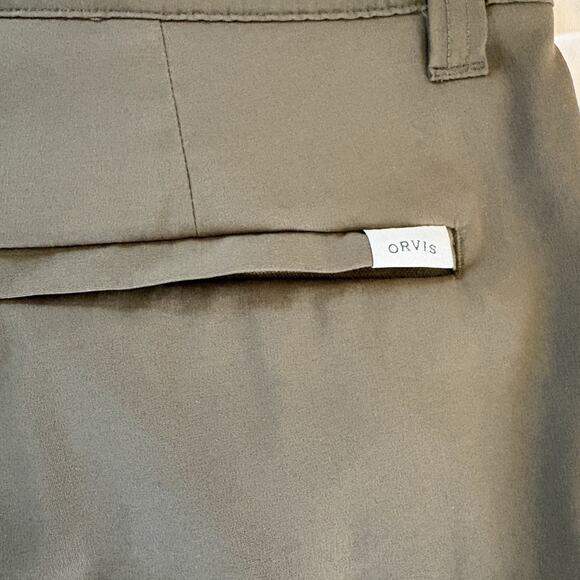 Orvis Tech Pants Men’s 36x32 Fit 39x32.5 Olive Green Hiking Light Nylon Stretch - Picture 9 of 16
